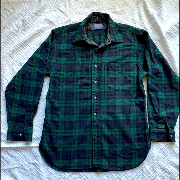 Pendleton Other - Vintage Pendleton Men’s Virgin Wool Button Shirt Blue Plaid Large